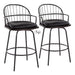 Riley Claire 26" Fixed-Height Counter Stool with Arms - Set of 2 image