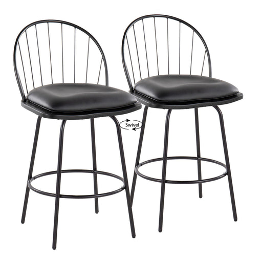 Riley Claire 26" Fixed-Height Counter Stool - Set of 2 image