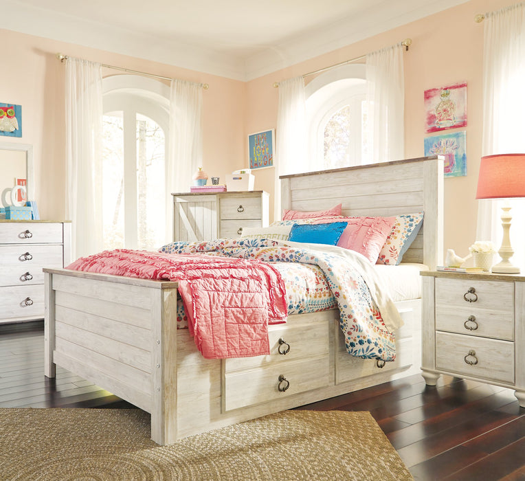 Willowton Bed with 2 Storage Drawers - Home And Beyond