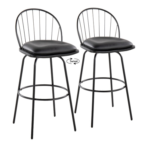 Riley Claire 30" Fixed-Height Barstool - Set of 2 image