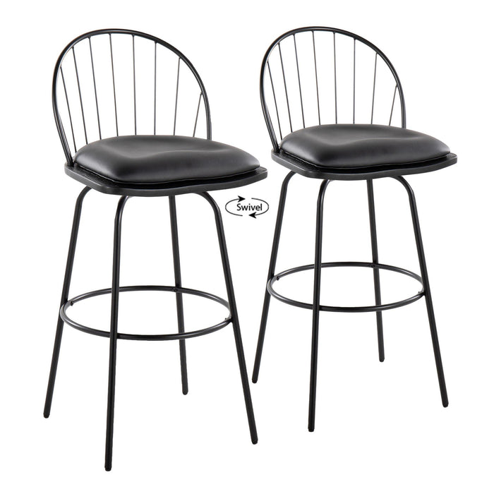 Riley Claire 30" Fixed-Height Barstool - Set of 2 image