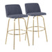 Toriano 30" Fixed-Height Barstool - Set of 2 image