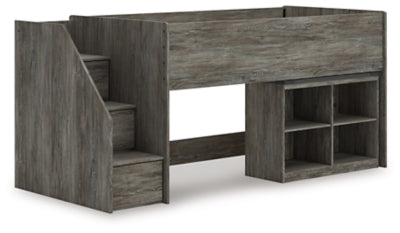 Frandern Loft Bed with Bookcase Storage - Home And Beyond