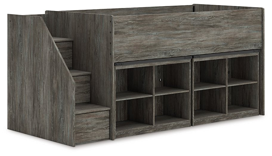 Frandern Loft Bed with Bookcase Storage - Home And Beyond