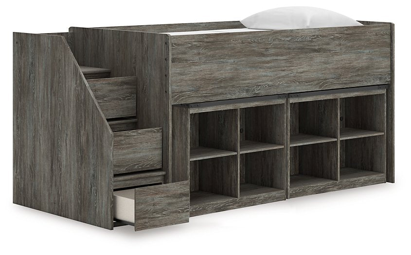 Frandern Loft Bed with Bookcase Storage - Home And Beyond