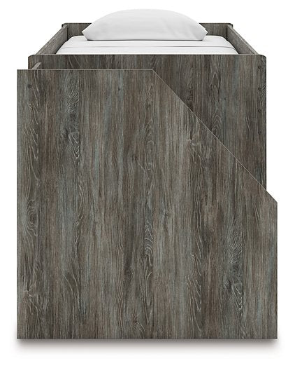 Frandern Loft Bed with Bookcase and Drawer Storage - Home And Beyond