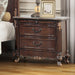 Constantine Nightstand W/Marble Top-Cherry