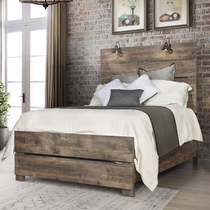 Misty Lodge 3/3 T Hb,Fb, & Slats-Greige