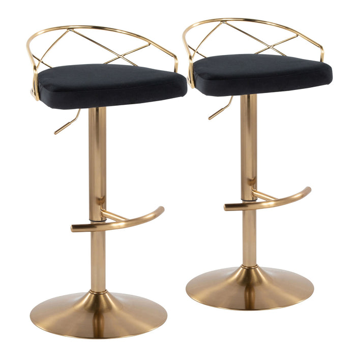 Charlotte Glam Adjustable Barstool - Set of 2 image