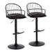 Riley Adjustable Barstool with Arms - Set of 2 image