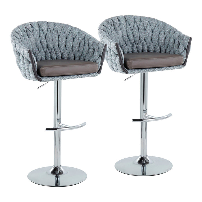 Braided Matisse Adjustable Bar Stool - Set of 2 image