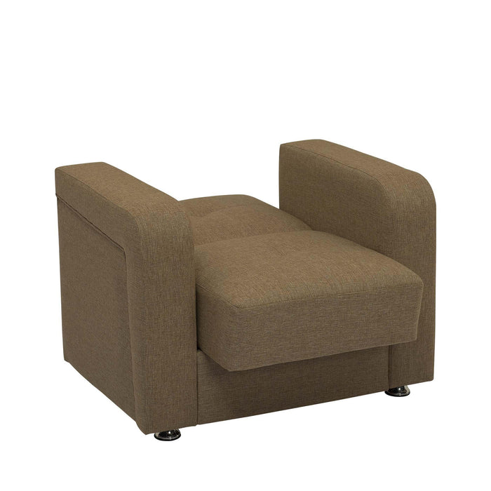 Ottomanson Harmony Collection Upholstered Convertible Armchair with Storage
