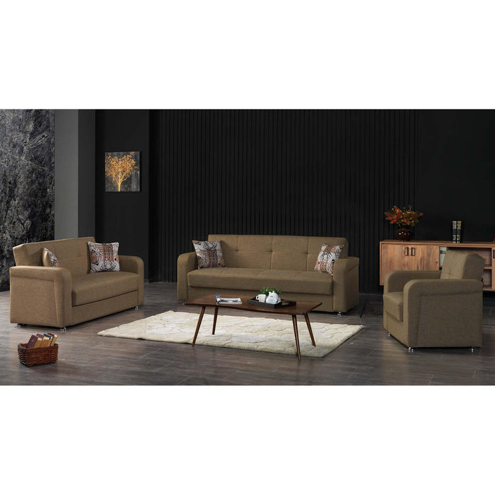 Ottomanson Harmony Collection Upholstered Convertible Armchair with Storage