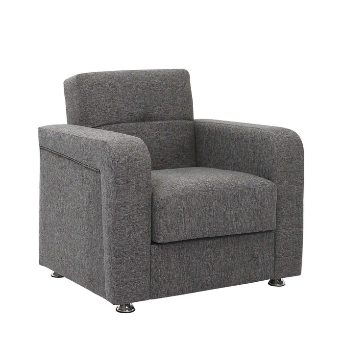 Ottomanson Harmony Collection Upholstered Convertible Armchair with Storage