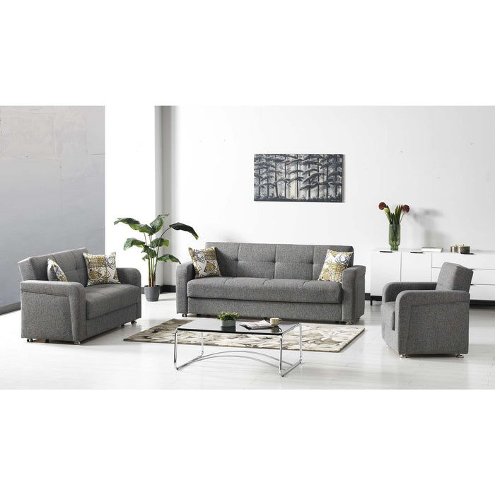 Ottomanson Harmony Collection Upholstered Convertible Armchair with Storage