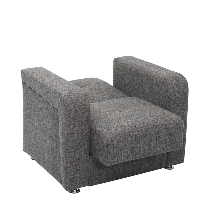 Ottomanson Harmony Collection Upholstered Convertible Armchair with Storage