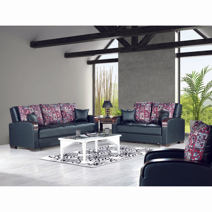 Ottomanson Mobimax Collection Upholstered Convertible Armchair with Storage