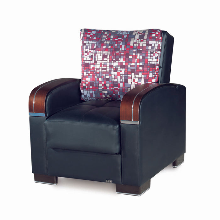 Ottomanson Mobimax Collection Upholstered Convertible Armchair with Storage