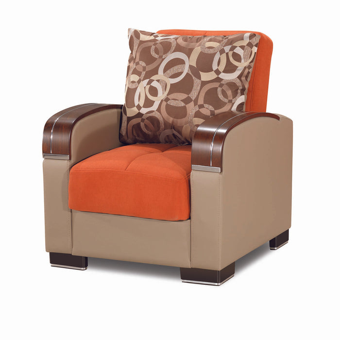 Ottomanson Mobimax Collection Upholstered Convertible Armchair with Storage