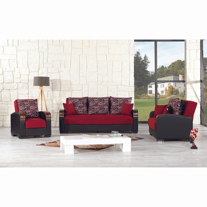 Ottomanson Mobimax Collection Upholstered Convertible Armchair with Storage