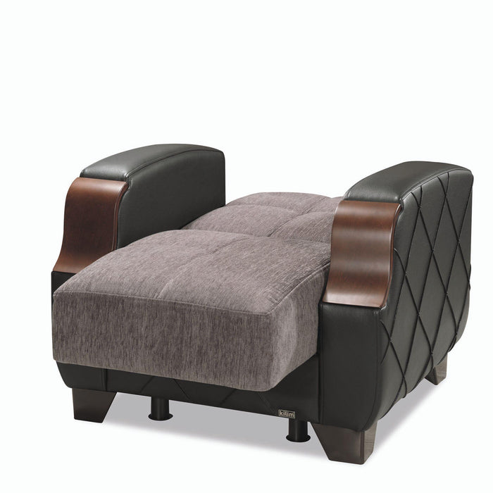 Ottomanson Molina Collection Upholstered Convertible Armchair with Storage
