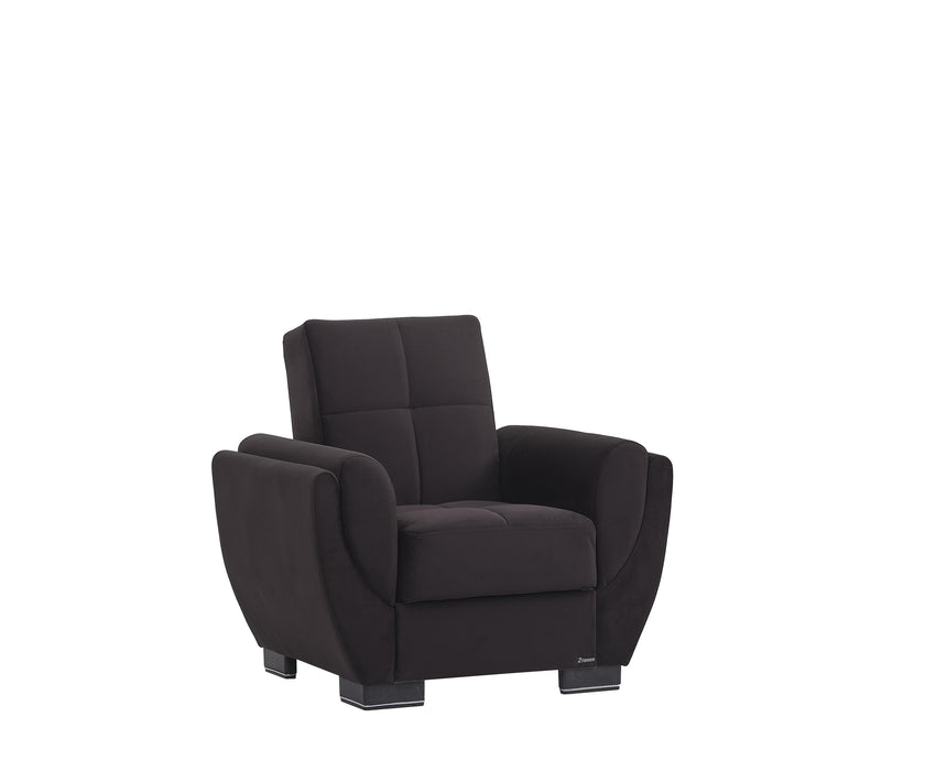 Ottomanson Armada Air Collection Upholstered Convertible Armchair with Storage - Home And Beyond