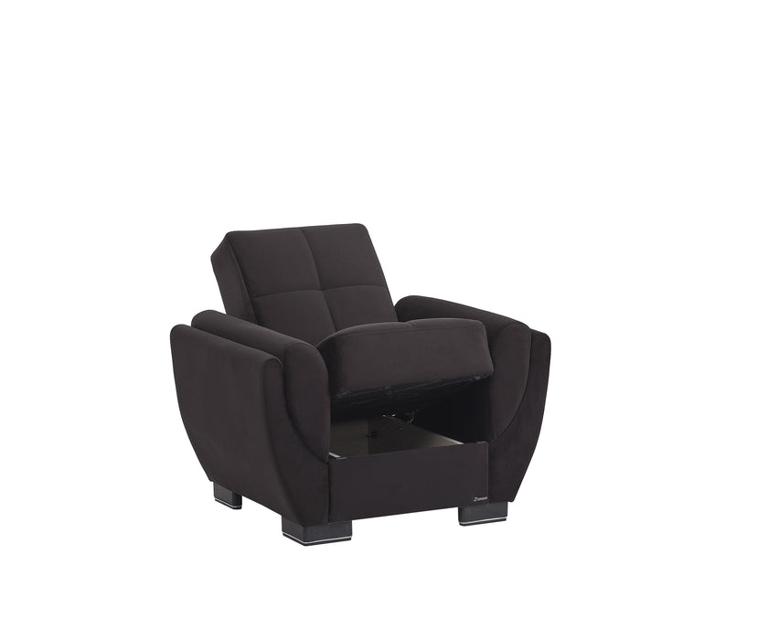Ottomanson Armada Air Collection Upholstered Convertible Armchair with Storage - Home And Beyond