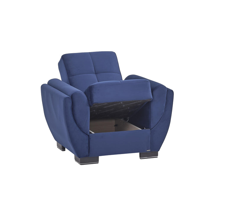 Ottomanson Armada Air Collection Upholstered Convertible Armchair with Storage - Home And Beyond