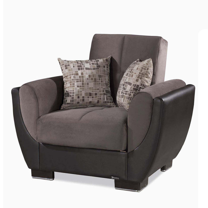 Ottomanson Armada Air Collection Upholstered Convertible Armchair with Storage - Home And Beyond