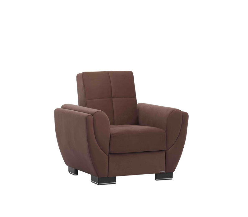 Ottomanson Armada Air Collection Upholstered Convertible Armchair with Storage - Home And Beyond
