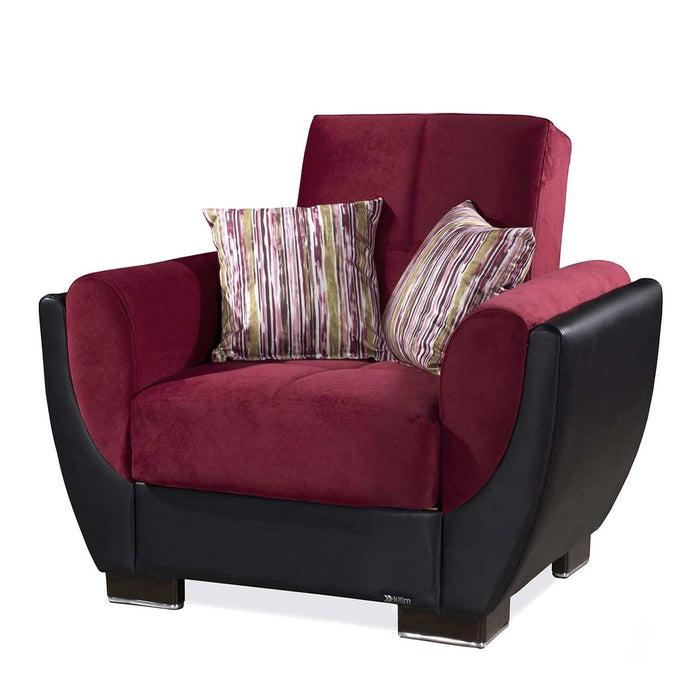 Ottomanson Armada Air Collection Upholstered Convertible Armchair with Storage - Home And Beyond