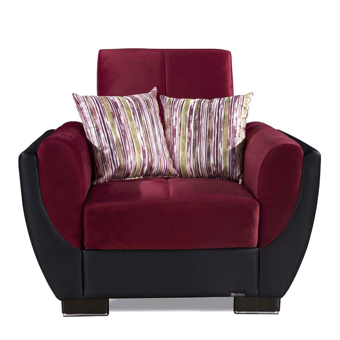 Ottomanson Armada Air Collection Upholstered Convertible Armchair with Storage - Home And Beyond
