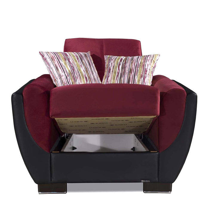 Ottomanson Armada Air Collection Upholstered Convertible Armchair with Storage - Home And Beyond