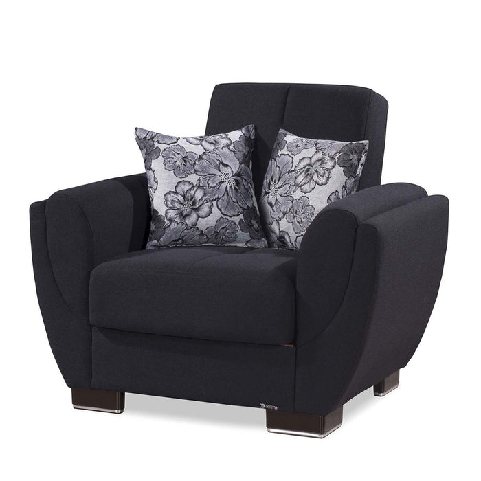 Ottomanson Armada Air Collection Upholstered Convertible Armchair with Storage - Home And Beyond
