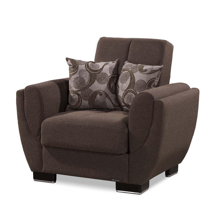 Ottomanson Armada Air Collection Upholstered Convertible Armchair with Storage - Home And Beyond
