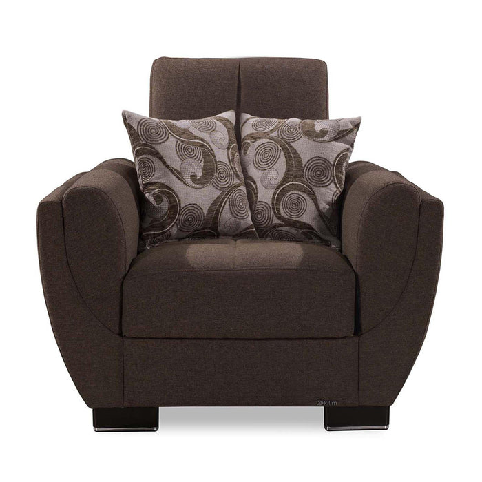 Ottomanson Armada Air Collection Upholstered Convertible Armchair with Storage - Home And Beyond