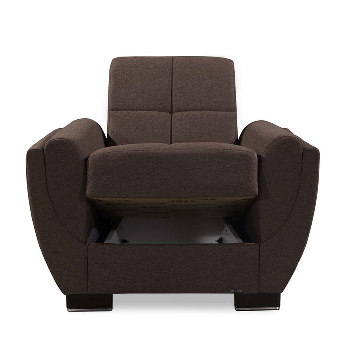 Ottomanson Armada Air Collection Upholstered Convertible Armchair with Storage - Home And Beyond