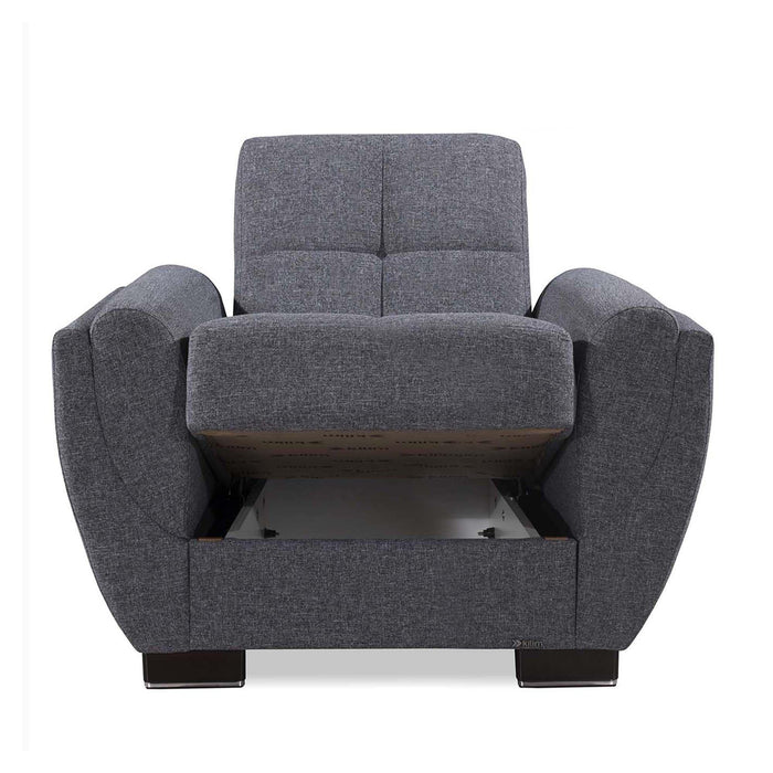 Ottomanson Armada Air Collection Upholstered Convertible Armchair with Storage - Home And Beyond