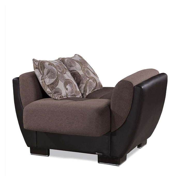 Ottomanson Armada Air Collection Upholstered Convertible Armchair with Storage - Home And Beyond