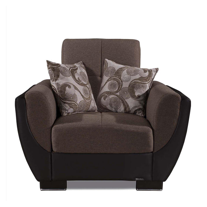 Ottomanson Armada Air Collection Upholstered Convertible Armchair with Storage - Home And Beyond