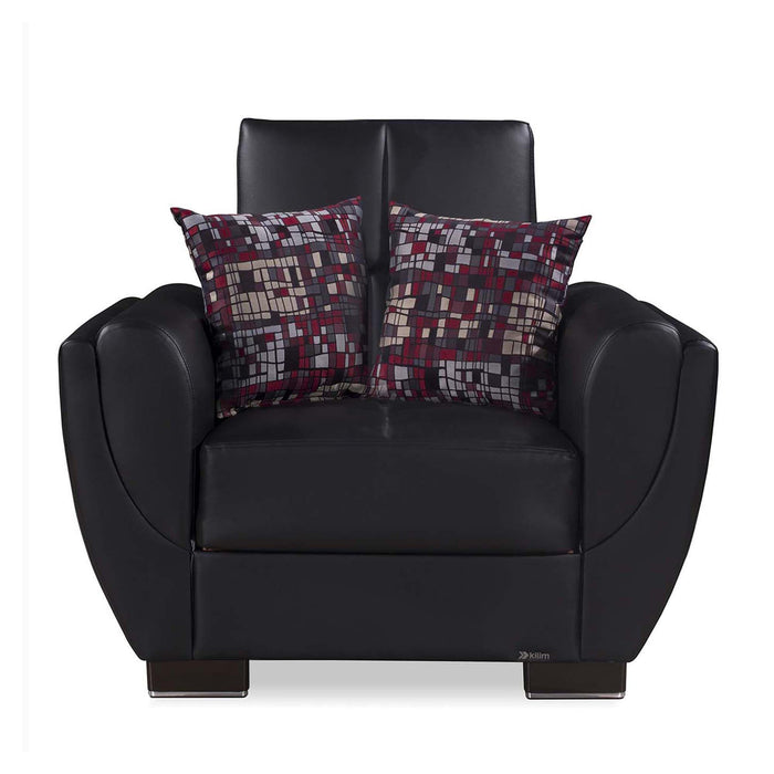 Ottomanson Armada Air Collection Upholstered Convertible Armchair with Storage - Home And Beyond