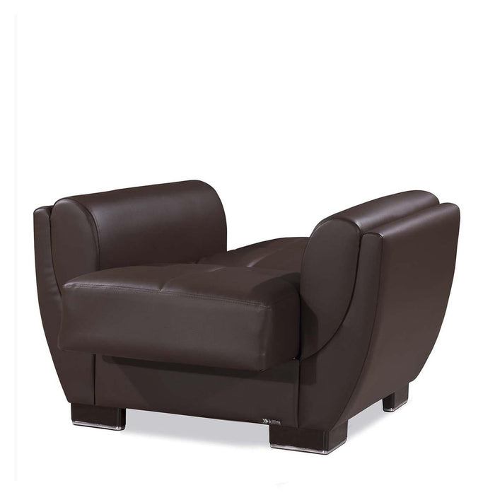 Ottomanson Armada Air Collection Upholstered Convertible Armchair with Storage - Home And Beyond