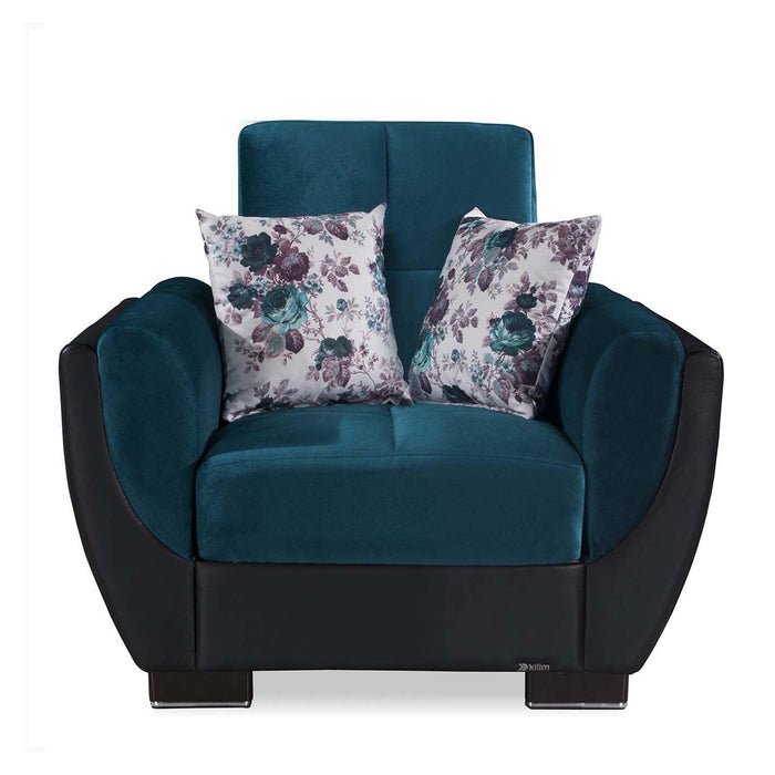 Ottomanson Armada Air Collection Upholstered Convertible Armchair with Storage - Home And Beyond