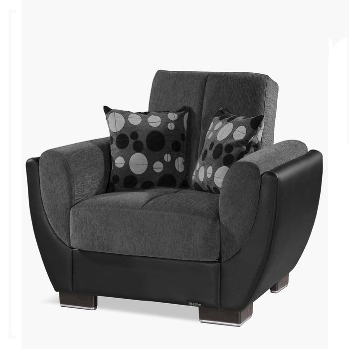 Ottomanson Armada Air Collection Upholstered Convertible Armchair with Storage - Home And Beyond
