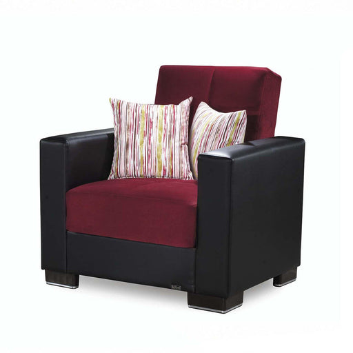 Ottomanson Armada Collection Upholstered Convertible Armchair with Storage image