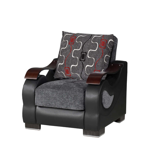 Ottomanson Metroplex Collection Upholstered Convertible Armchair with Storage image