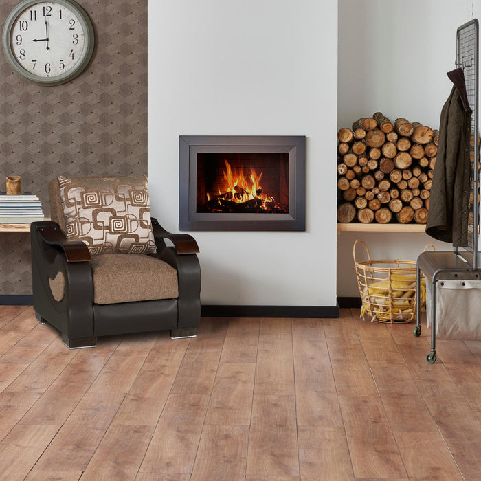 Ottomanson Metroplex Collection Upholstered Convertible Armchair with Storage