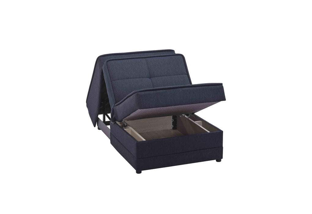 Ottomanson Studio Collection Upholstered Convertible Armchair with Storage - Home And Beyond