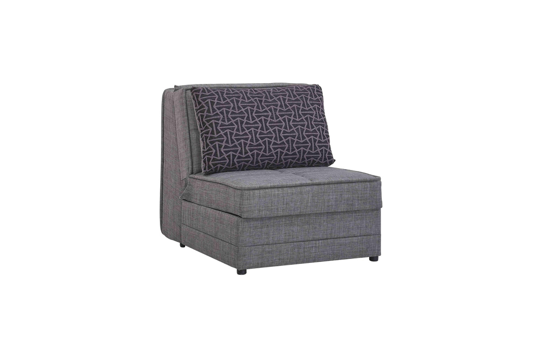 Ottomanson Studio Collection Upholstered Convertible Armchair with Storage - Home And Beyond