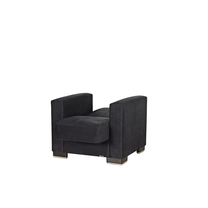 Ottomanson Armada Collection Upholstered Convertible Armchair with Storage